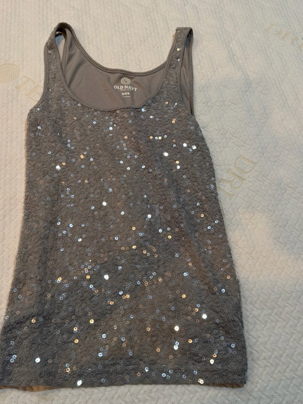 Old Navy Gray Sequin Lace Camisole